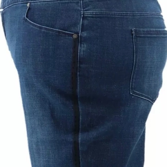 Dark Wash Straight Stretch Anke Jeans - Picture 5 of 7